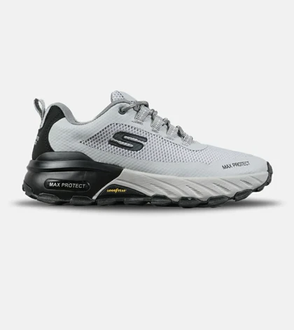 کفش کتانی طبی ورزشی طوسی مشکی SKECHERS max protect مدل 7571