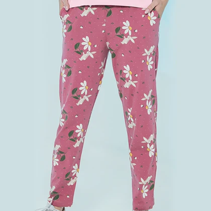 شلوار زنانه راحتی پنبه‌ای(خرگوش صورتی) بلکس (نیکوتن پوش) کد51427