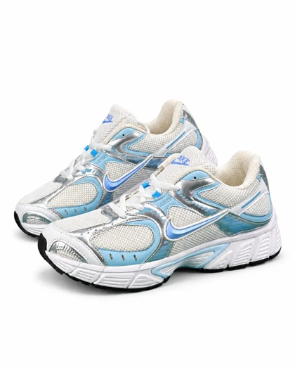 کفش کتانی مردانه رانینگ مدل نایکی V5 سفید آبی Nike V5