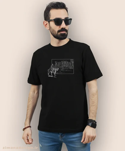 تیشرت مردانه و زنانه اصیل ایرانی طرح نگاه کوروش بزرگ