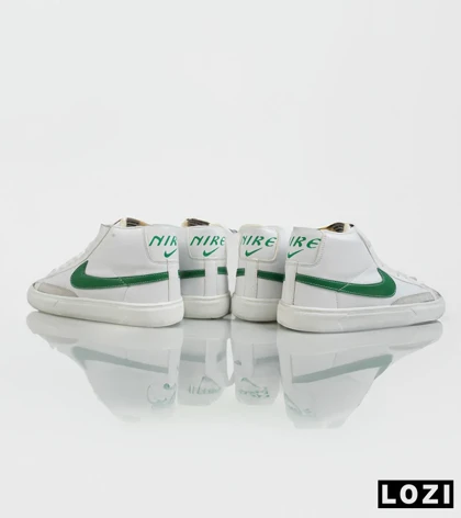 کفش کتانی ساق‌دار سفید سبز مردانه نایک NIKE blazer