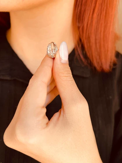 گوشواره حلقه‌ای نگینی X29