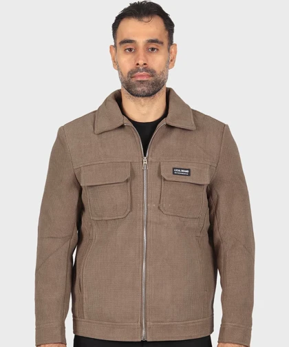 خرید کت کتان زیپ‌دار و داخل خز 2602