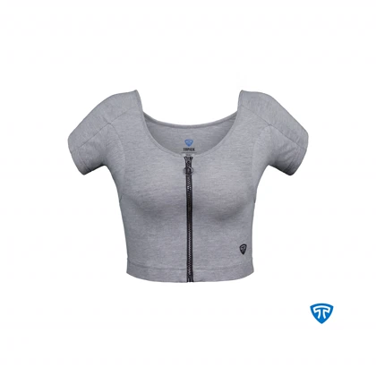 نیم‌تنه زیپ‌دار ضدتعریق ملانژ