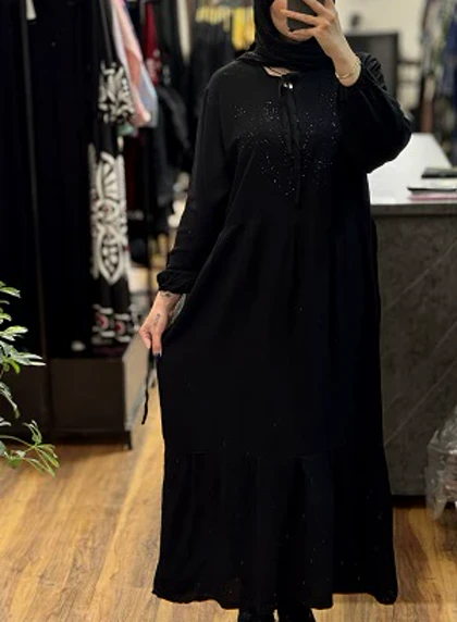 پیراهن بلند نگین‌دار-1522