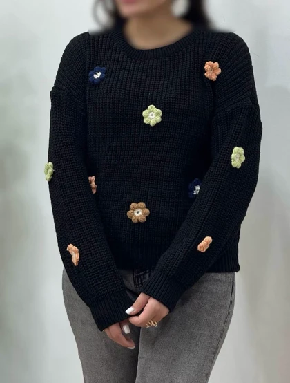 بلوز بافت گل‌دار مدل آلاله کد 40210