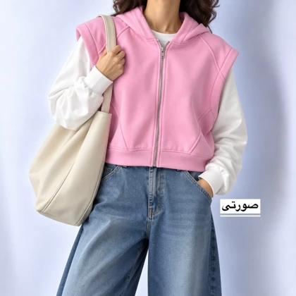 وست زنانه کلاه‌دار مدل 2101