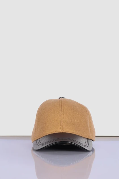 کلاه کپ نمدی و لبه چرم 0001