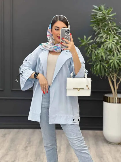 مانتو لینن بغل پاگن آستین ضربدری