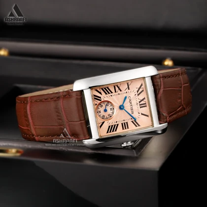 ساعت کارتیه بند چرمی Cartier Tank SrG1