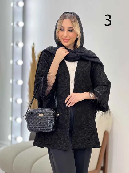 مانتو فکورا آستین پر