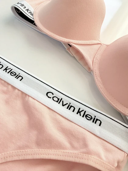 ست شورت اسلیپ و سوتین فنر دار نخ پنبه کلوین کلاین Calvin Klein