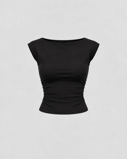 تیشرت زنانه بغل چین‌دار River Island