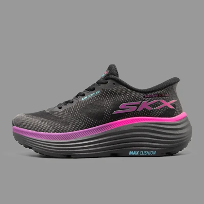 اسکیچرز اسلیپ اینز مکس کوشنینگ مشکی صورتی Skechers Slip-ins Max Cushioning Black Pink