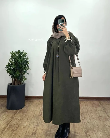 پیراهن مانتویی پاییزه رایلی 4 با کد 4236(ایراددار)