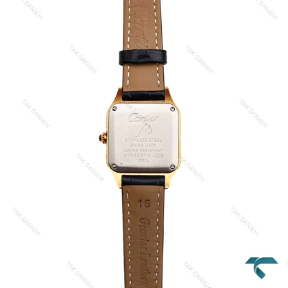 ساعت کارتیر سانتوس دومونت زنانه طلایی مشکی اسمال Cartier-6170-L