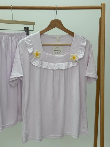 ست لباس راحتی بلوز و شلوارک کد 102