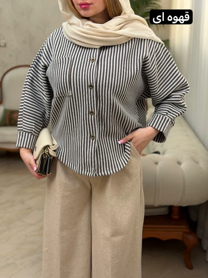 شومیز بافت راه راه 3521