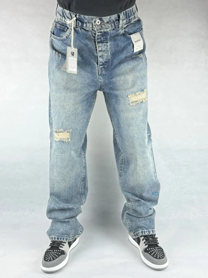 شلوار بگ مردانه کثیف شور زاپ‌دار 152