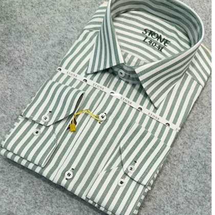 پیراهن راه راه آستین بلند مردانه – قواره کلاسیک