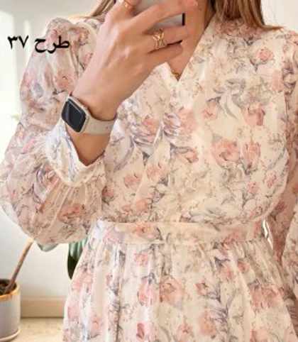 پیراهن حریر سرمه سری 16