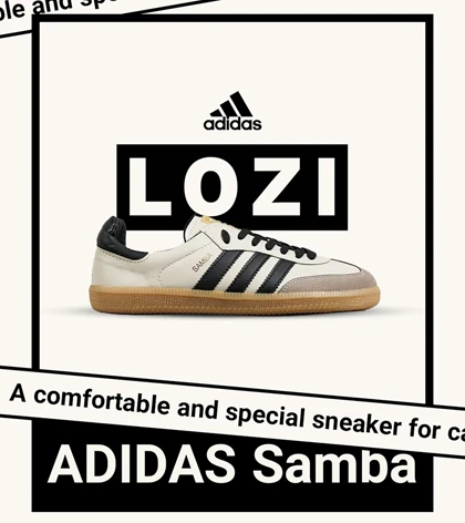 کفش کتانی مردانه زنانه کرم مشکی مدل 7300 ADIDAS Samba