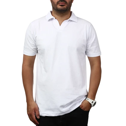 پولوشرت آستین کوتاه یقه شکاری مردانه سیزر مدل 15611952