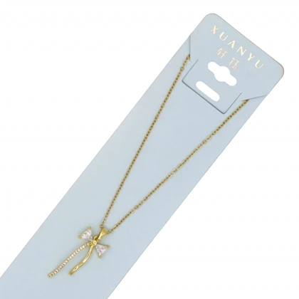 گردنبند دخترانه مدل پروانه نگینی