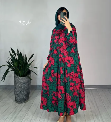 پیراهن طرحدار مزونی 60