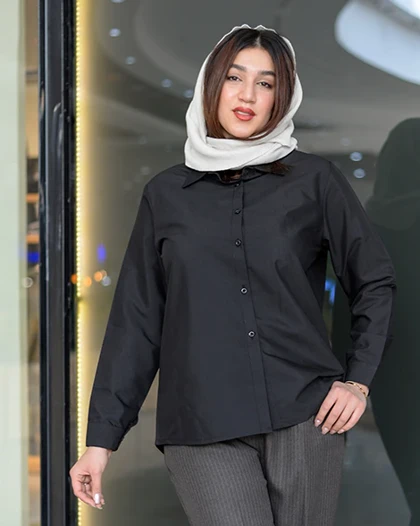 خرید عمده شومیز مشکی زنانه قیمت 328 تومن کد 7179