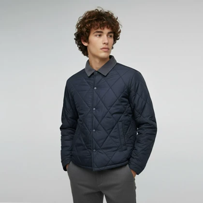 کاپشن طرح لوزی یقه کبریتی 88300