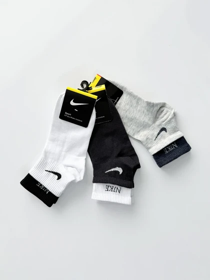 جوراب نیم ساق زنانه نخ پنبه دوکش نایک Nike