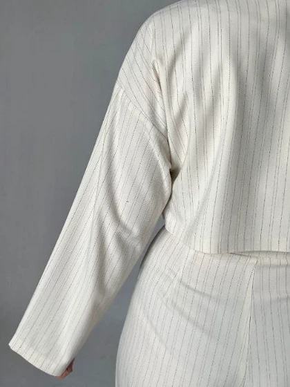 اورال کت یقه انگلیسی راه راه