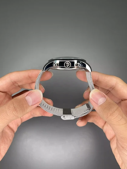 ساعت مچی برایتلینگ کورنوگراف بند حصیری صفحه سرمه ای Breitling