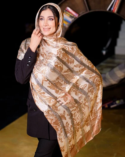 شال ابریشم میله ای 20263 VALENTINO