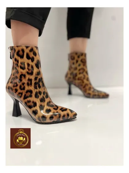 نیمبوت مجلسی پاشنه‌دار زنانه پلنگی مدل panter