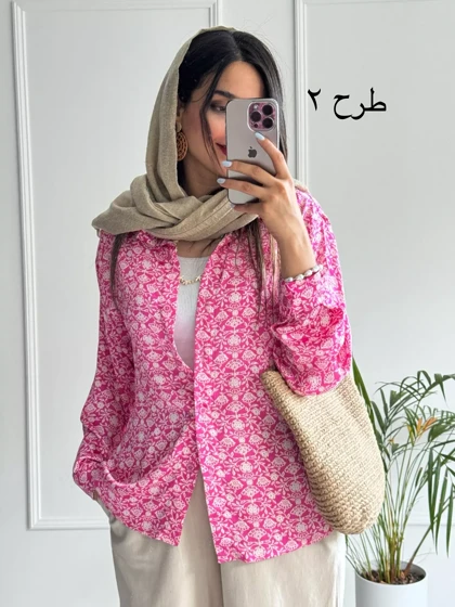 شومیز مانتویی سیلک