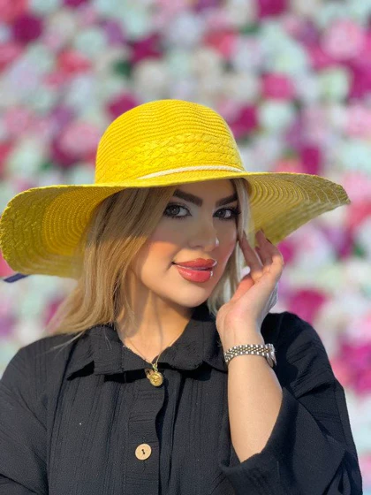 کلاه ساحلی با بند کنفی