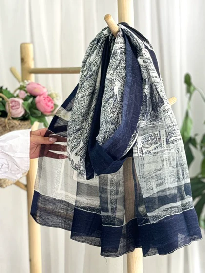 شال ویسکوز طرح مارک 20553