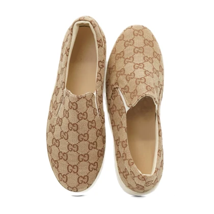 کفش ونس طرح دار زنانه مدل Flat shoes - 0077_Khaki
