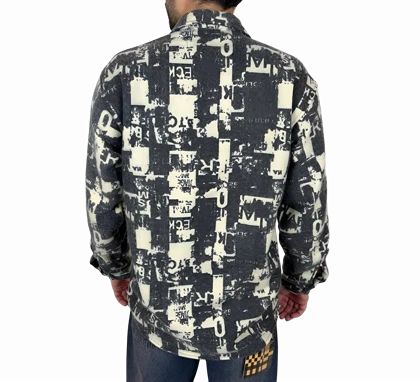 پیراهن پشمی آستین بلند مردانه طرح دار