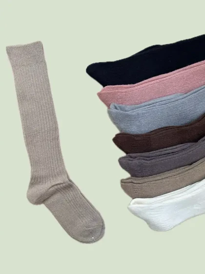 جوراب زیر زانو زنانه بافت کبریتی