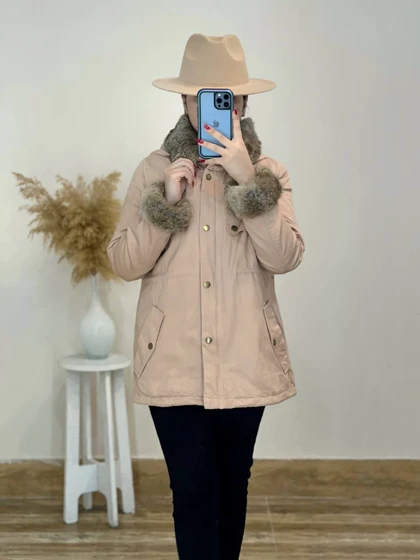 کاپشن کتان آستردار کد 2430