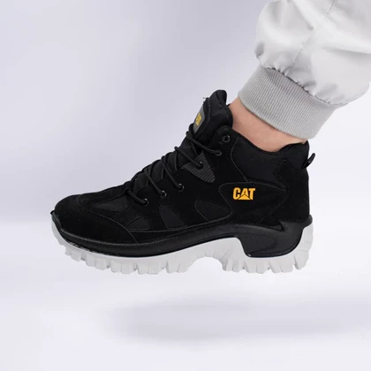 بوت اسپرت مردانه ساق‌دار مدل caterpillar کاترپیلار رنگ مشکی