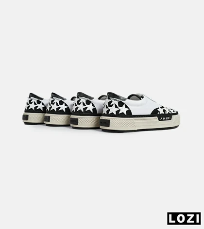 کفش اسنیکرزسفید مشکی Amiri Stars مدل 5986