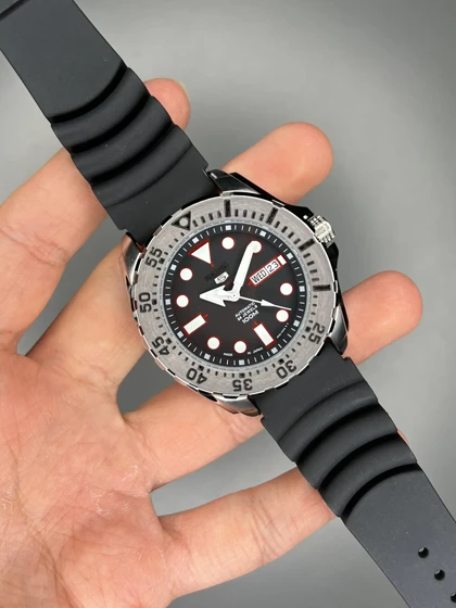 سیکو 5 بند رابر مشکی اتوماتیک Seiko 5 SRP601J1