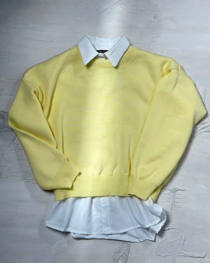 بلوز بافت یقه شومیزی کد 150091