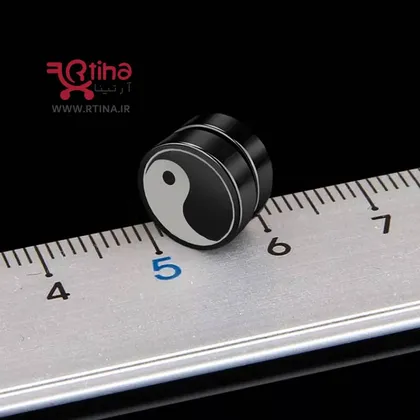 گوشواره بدون سوراخ دخترانه و پسرانه طرح یین و یانگ
