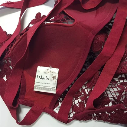 تاپ زنانه ماییلدا مدل گل‌گلی گیپوری کد 5474-1837