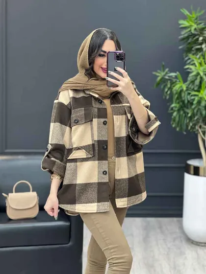 شکت چهارخونه آستین پاگن